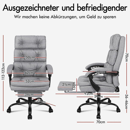 Ergonomischer Bürostuhl mit Fußstütze, Hoher
