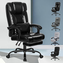Ergonomischer Bürostuhl mit Fußstütze und hoher Rückenlehne