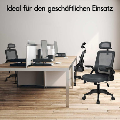 ALFORDSON Büro-Schreibtischstuhl Dunkelgrau Ergonomisch