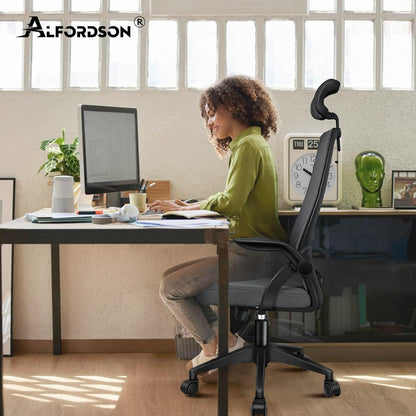ALFORDSON Büro-Schreibtischstuhl Dunkelgrau Ergonomisch