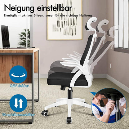 Ergonomischer Büro-Schreibtischstuhl mit Lordosenstütze und