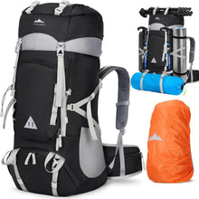 Wanderrucksack 60L Wasserdicht Camping Trekking Outdoor Schwarz