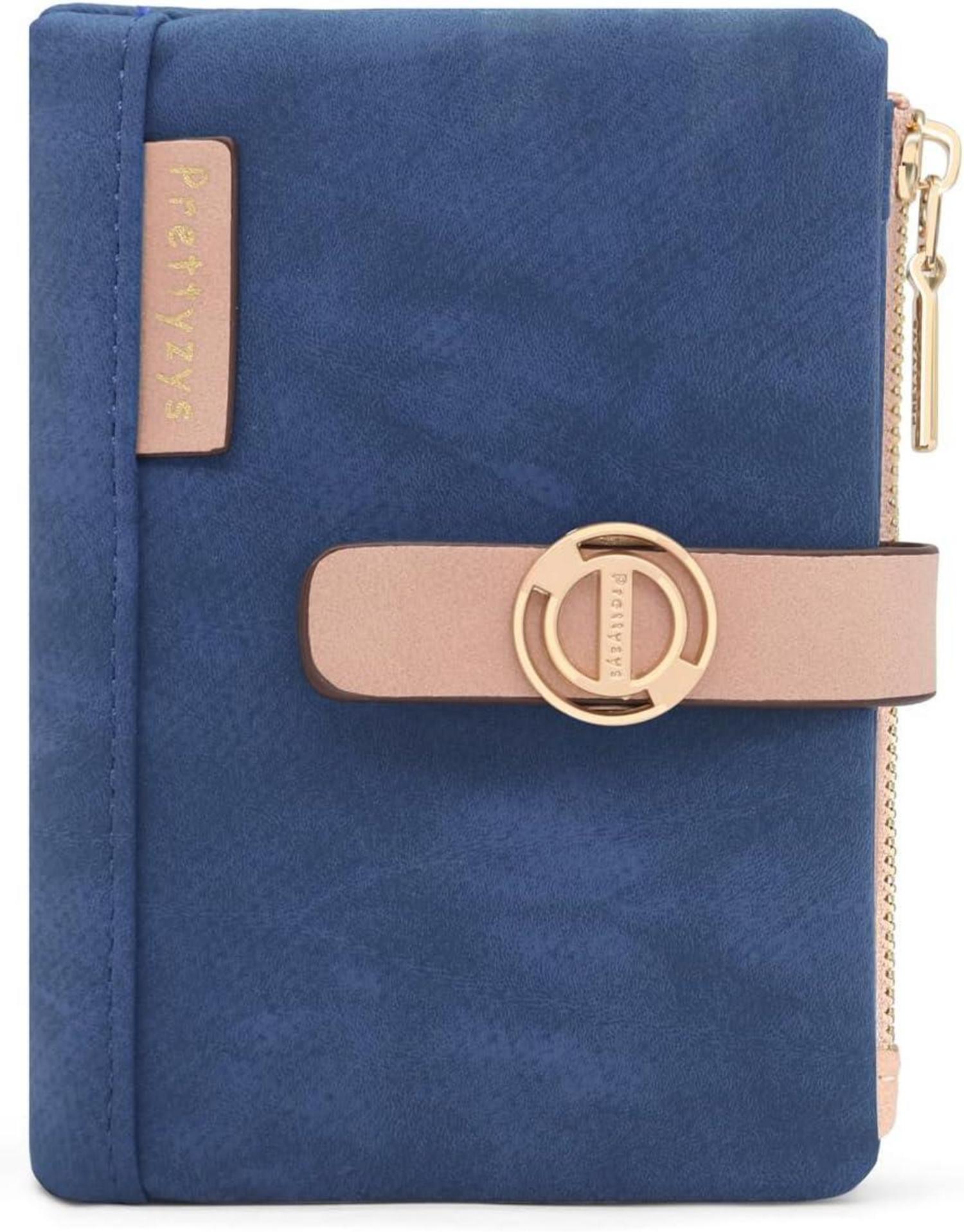 Damen Geldbörse Klein PU Leder Mehrere Fächer Zipper Münzfach