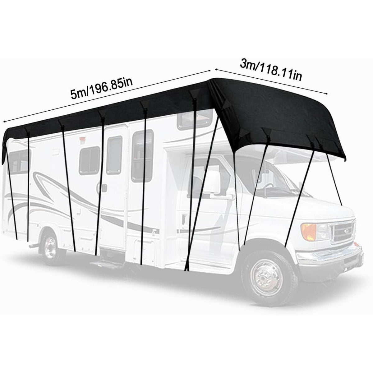 Wohnmobil Dachabdeckung 5x3m | Wetterfest, Atmungsaktiv & UV-Schutz