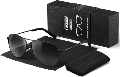 Polarisierte Sonnenbrille Herren Damen UV400 Outdoor Schwarz