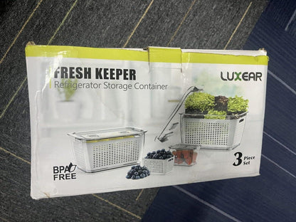 3er Set Frischhaltedosen für Obst und Gemüse, BPA-frei
