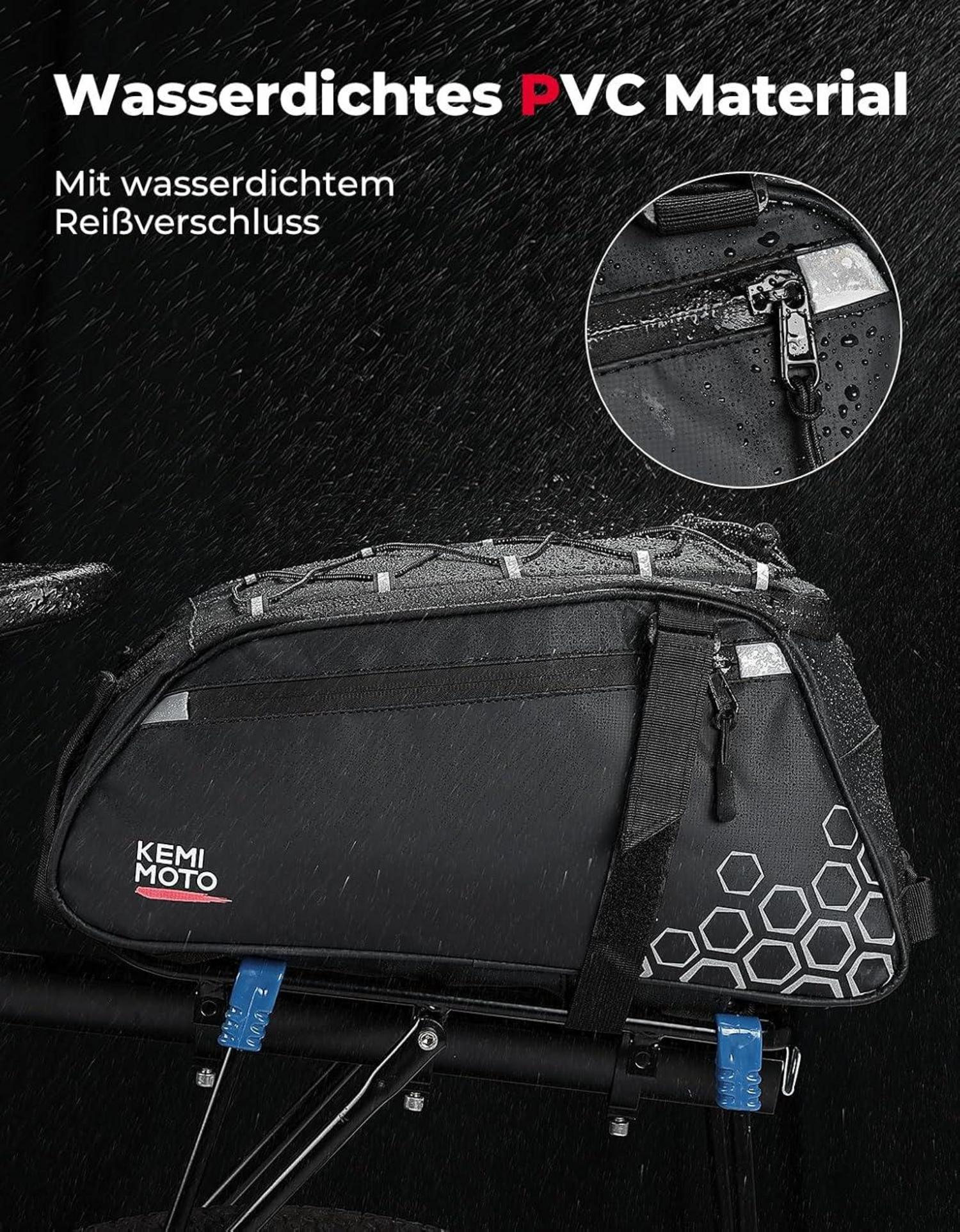 Fahrradtasche Wasserdicht Reflektierend 13L Gepäckträger