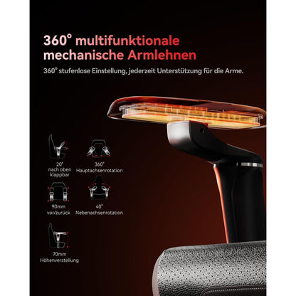 AutoFull M6 Gaming Stuhl mit 6D Armlehnen und dynamischer