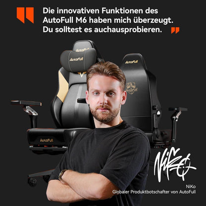 AutoFull M6 Gaming Stuhl mit Sitzbelüftung/Heizung & 6D