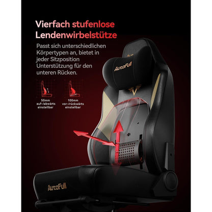 AutoFull M6 Gaming Stuhl mit Sitzbelüftung/Heizung & 6D