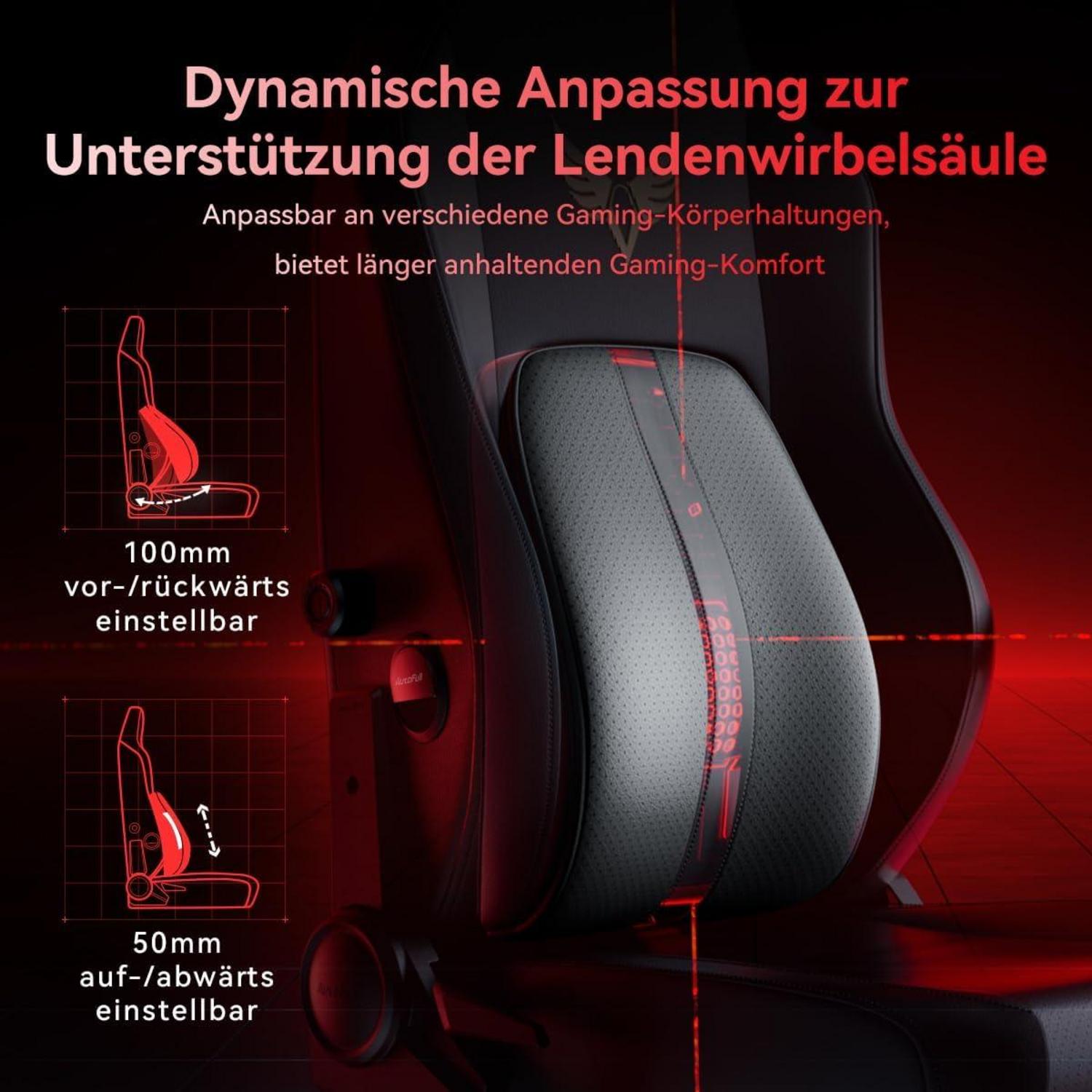 Gaming Stuhl M6 mit integrierter Belüftung/Heizung & dynamischer