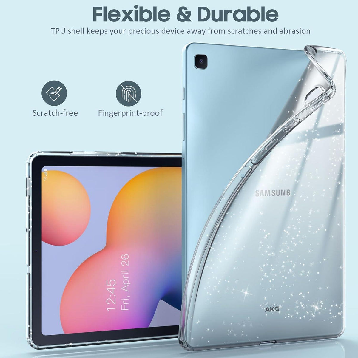 TiMOVO Schutzhülle für Samsung Galaxy Tab S6 Lite 10,4 Zoll, Transparente TPU Hülle