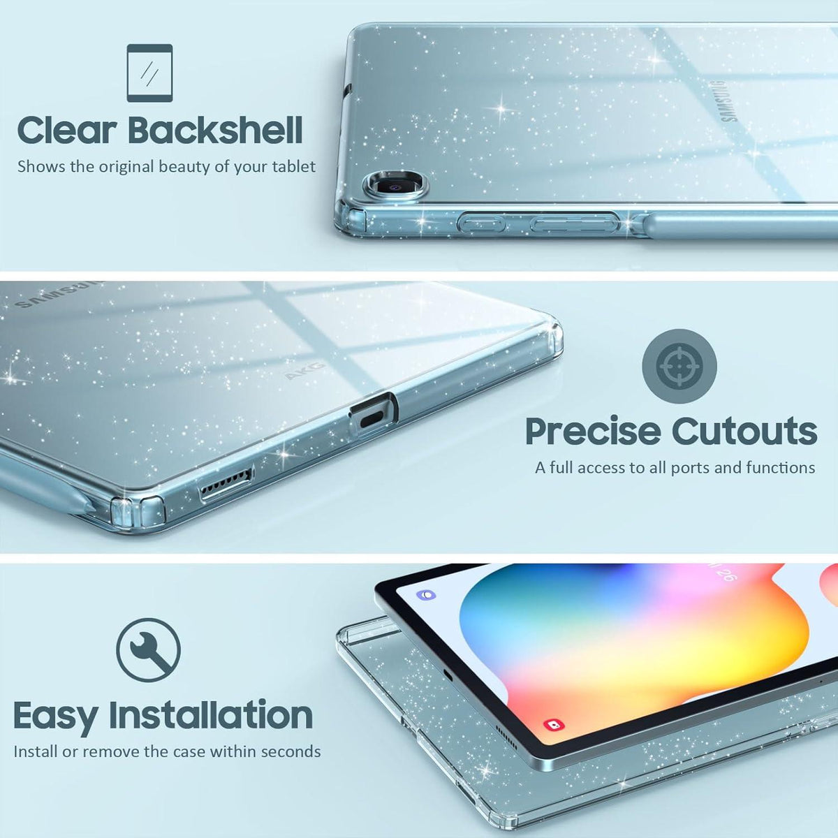 Klare TPU Schutzhülle für Samsung Galaxy Tab S6 Lite 10,4 Zoll