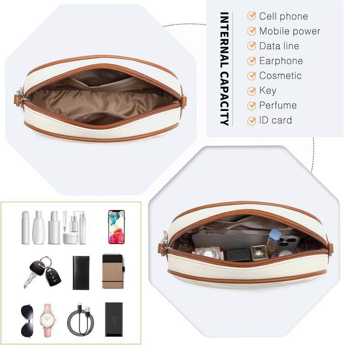 Umhängetasche Damen Crossbody Bag Quaste Dekoration Handtasche