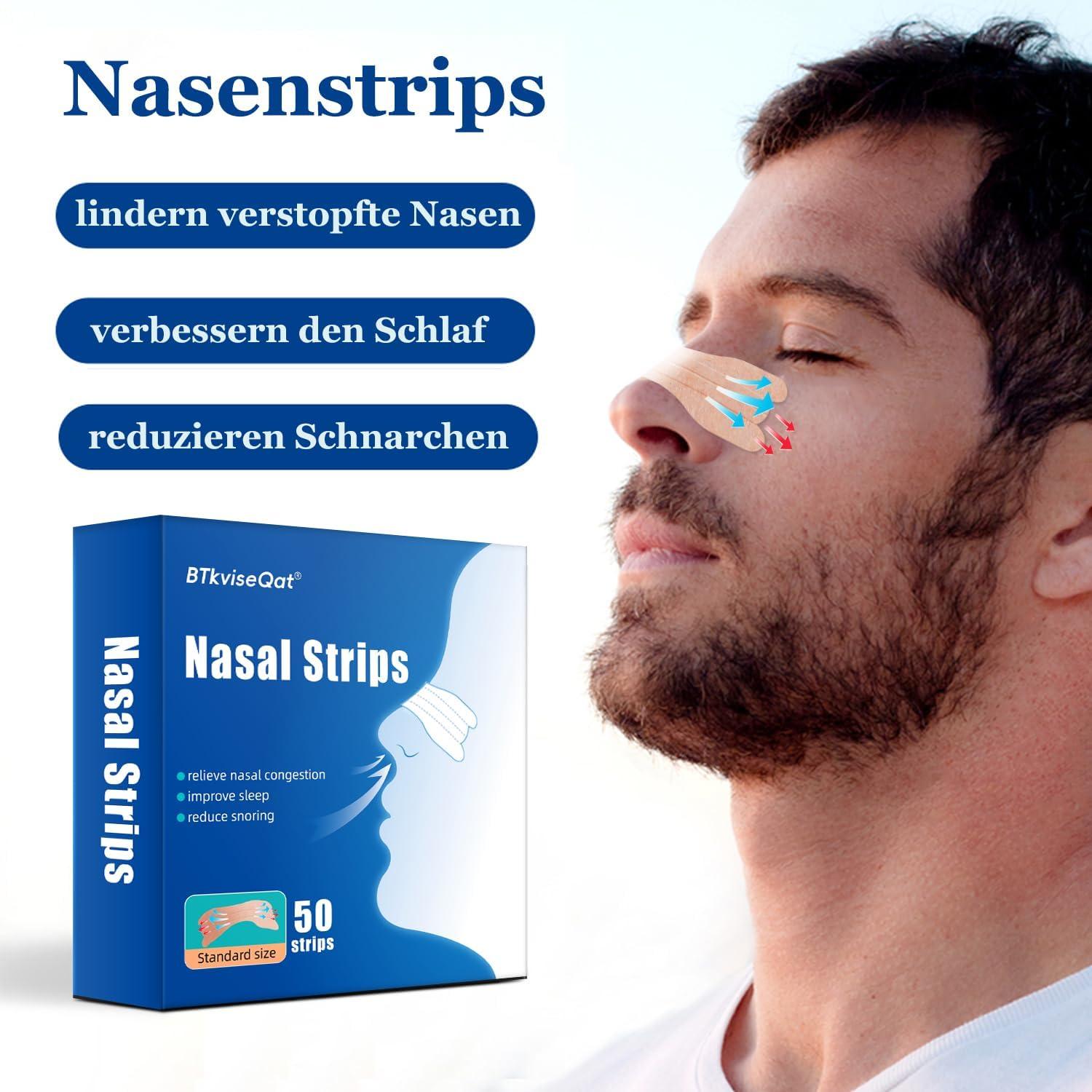 Nasenpflaster Schnarchstopper Nose Strips Besser Atmen Nasenspreizer (50