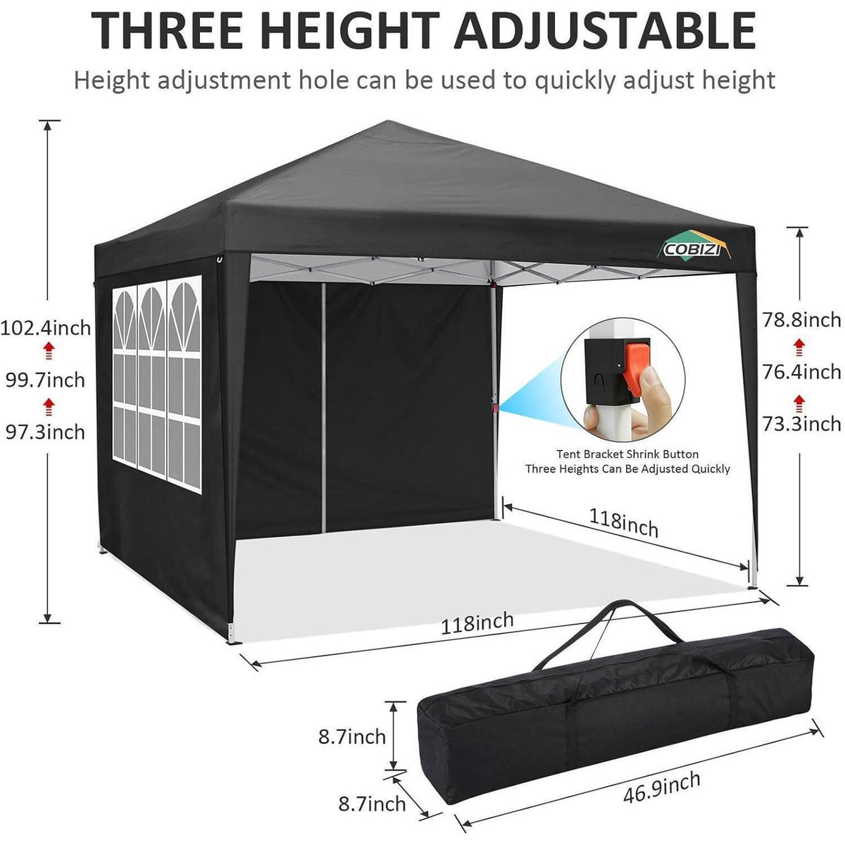 Faltbarer Gartenpavillon 3x3m – Robust, Wasserdicht & Vielseitig