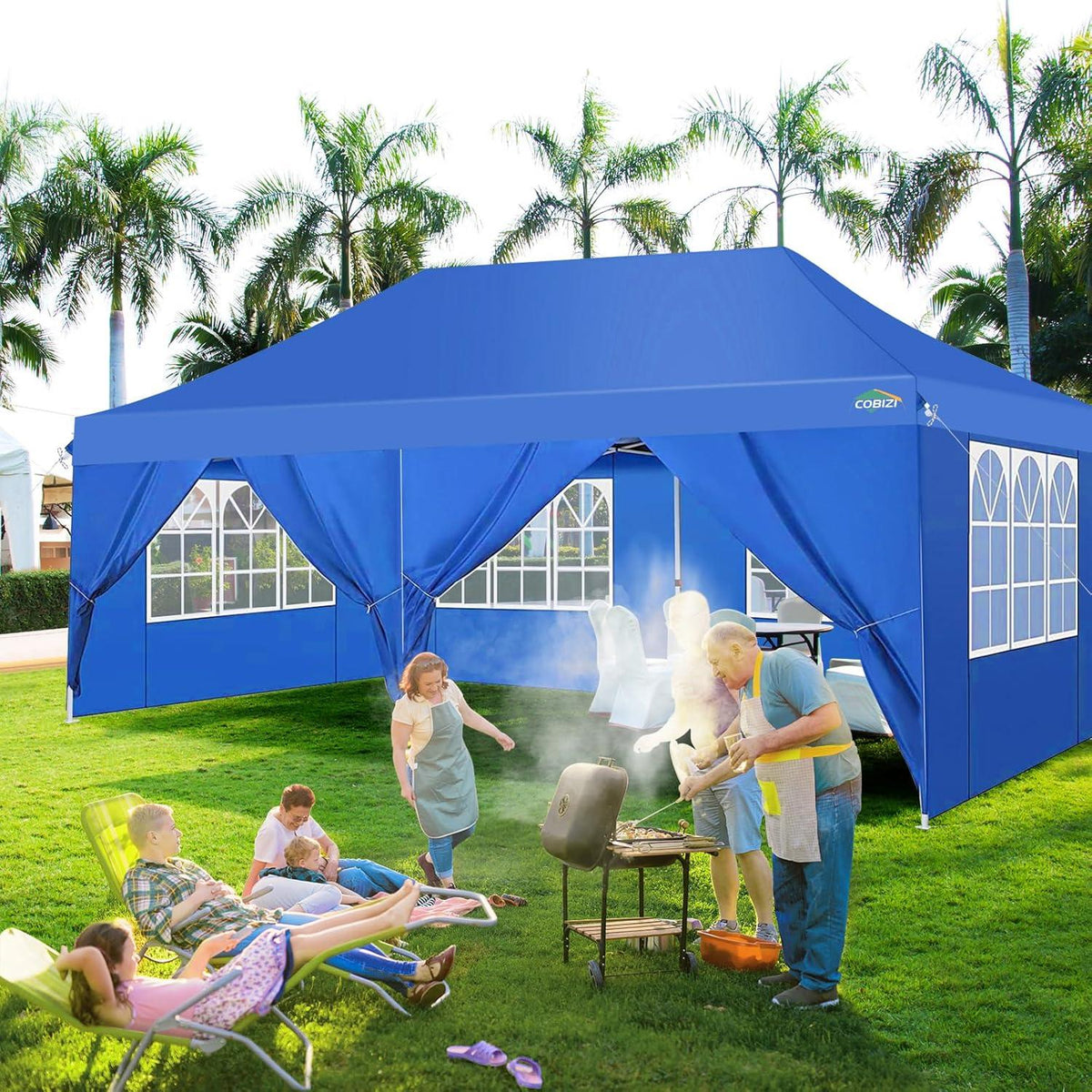 COBIZI Faltpavillon 3x6m Wasserdicht Stabil Anti-UV 6