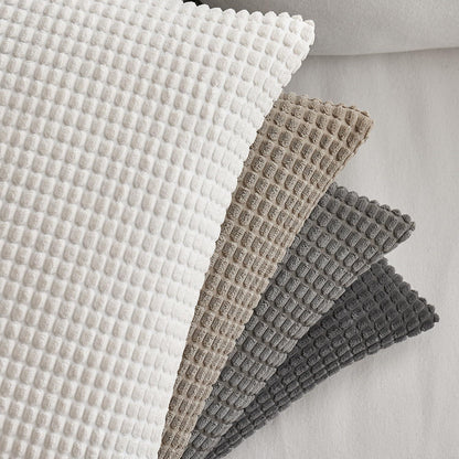 EMEMA Kordsamt Kissenbezug 4er Set Grau 50x50 cm