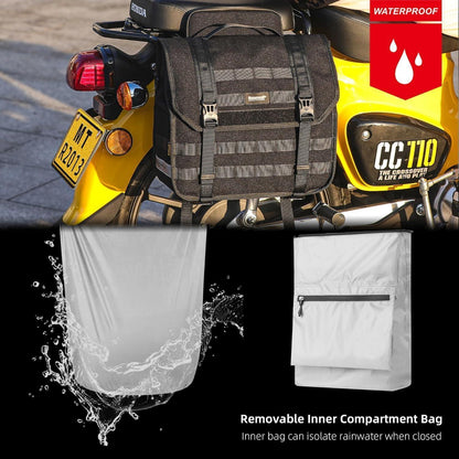 Motorrad Satteltaschen wasserdicht 13L Schnellverschluss schwarz