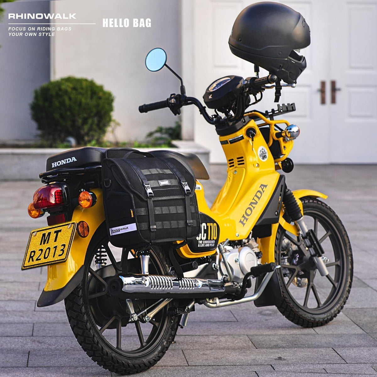 Motorrad Satteltaschen wasserdicht 13L Schnellverschluss schwarz