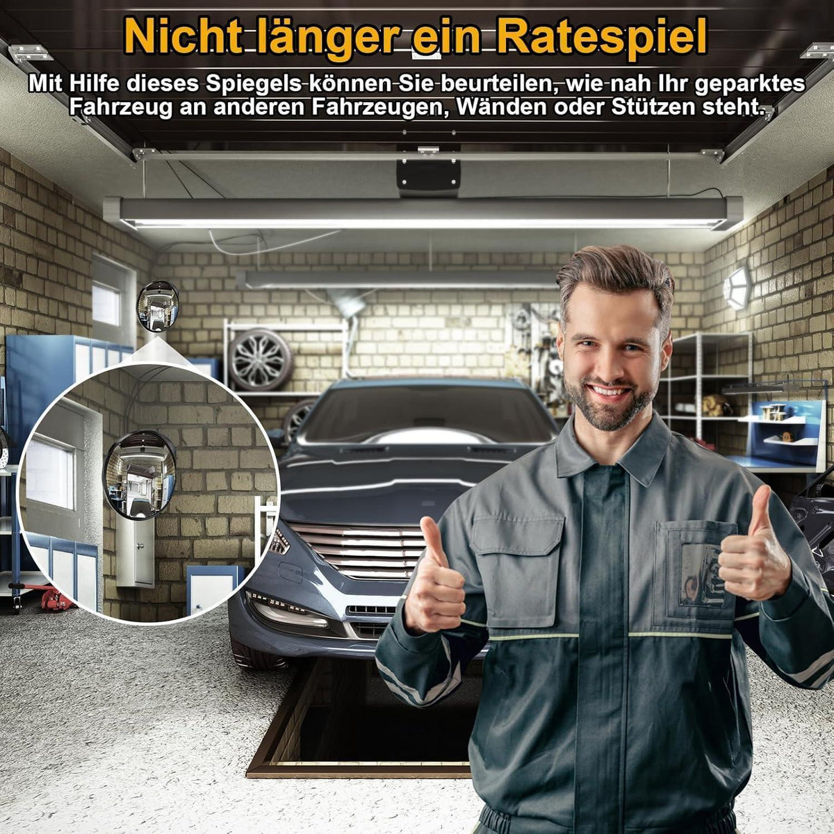Verkehrsspiegel 40cm Acryl Weitwinkel für Innen & Außen