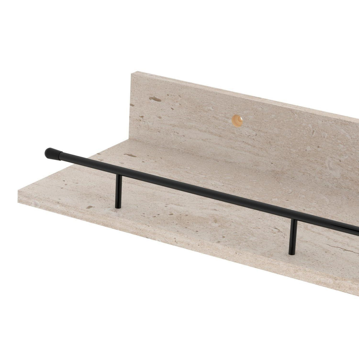 Wandregal 3er Set Holz und Metall Vintage Weiß