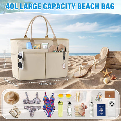 Strandtasche XXL Wasserdicht Vielseitiger Shopper für Strand Fitness