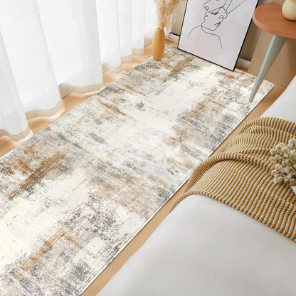 Teppichläufer Lang Küche Flur rutschfest waschbar 65x240 cm Beige