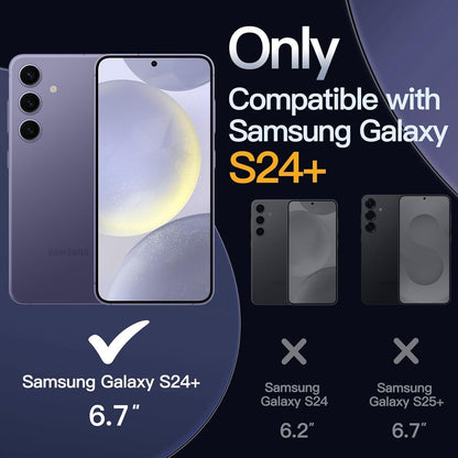 JETech Samsung Galaxy S24+ Hülle 5-in-1 mit Gehärtetem Glas