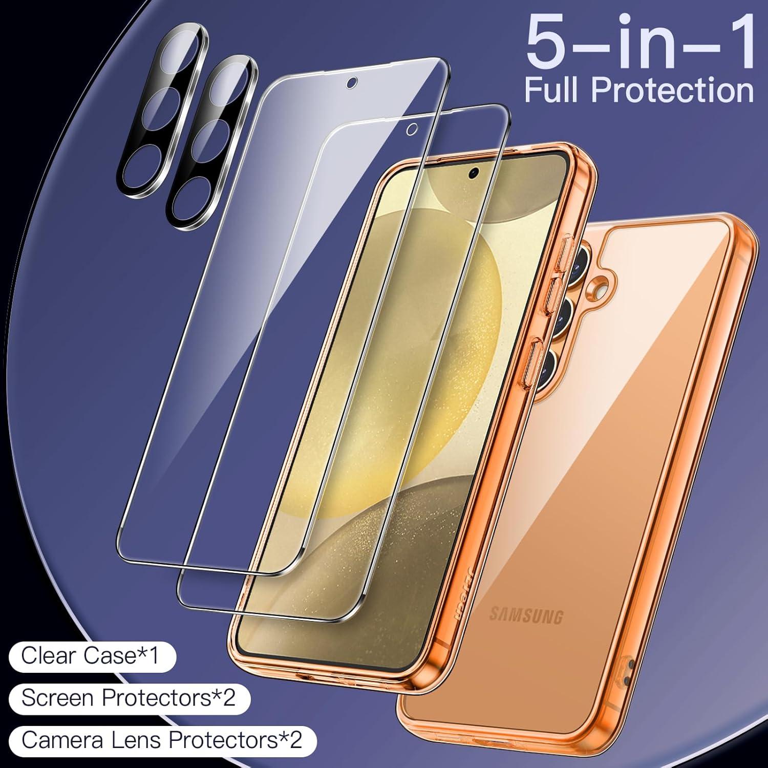 Samsung Galaxy S24+ 5G Hülle mit Gehärtetem Glas & Kameraschutz