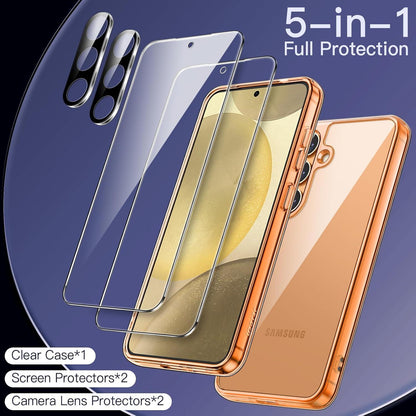 Samsung Galaxy S24+ 5G Hülle mit Gehärtetem Glas & Kameraschutz