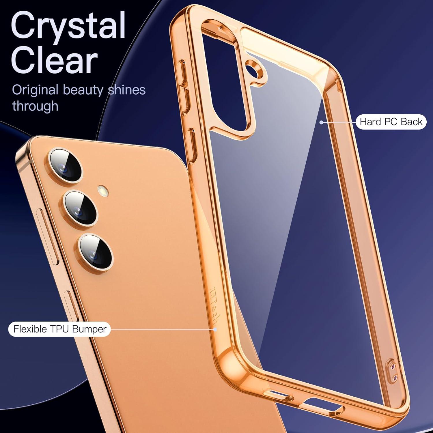 Schutzhülle Samsung Galaxy S24+ 5G mit 2x Glasfolie Kameraschutz Orange
