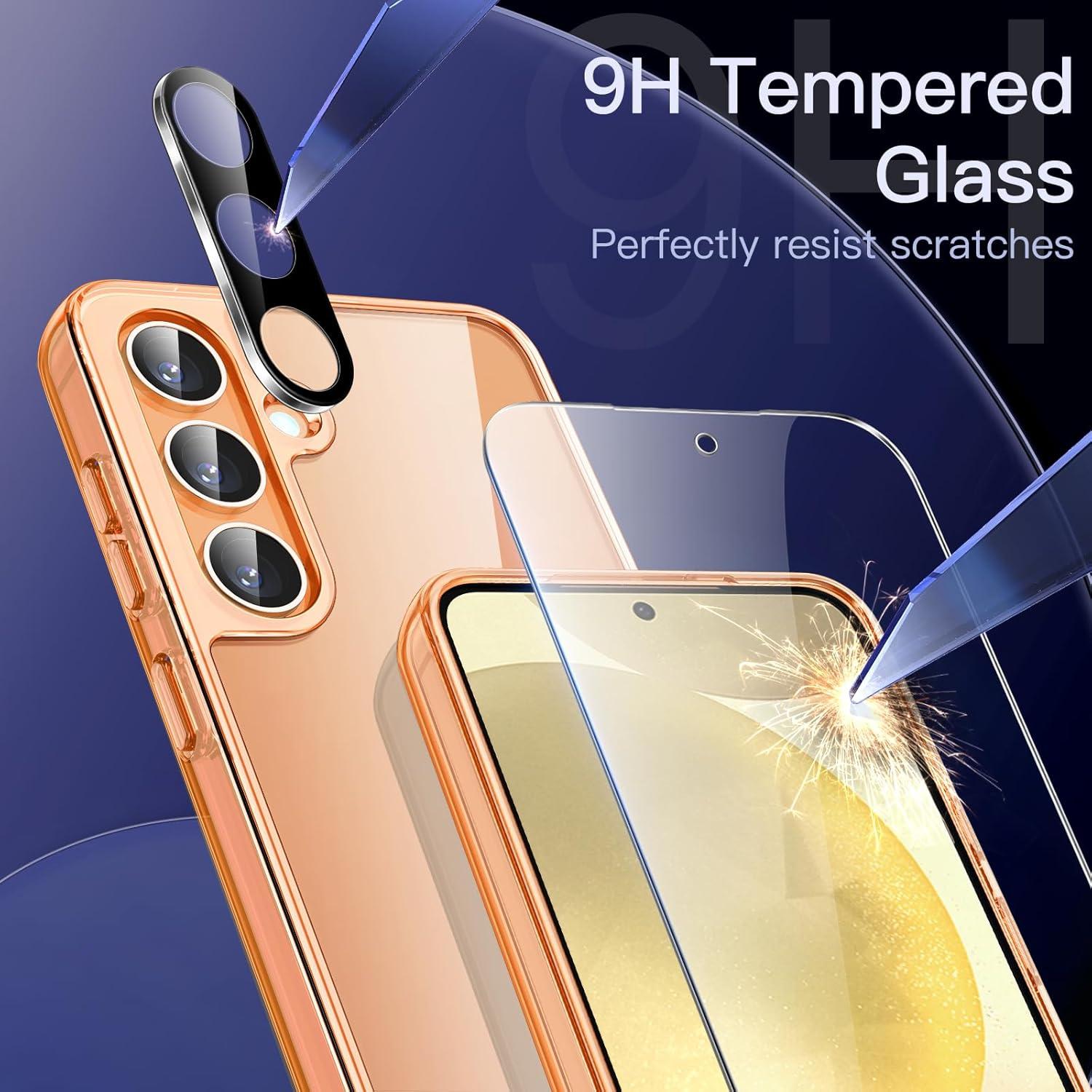 5-in-1 Stoßfeste Hülle Samsung Galaxy S24+ Plus 5G mit Gehärtetem Glas