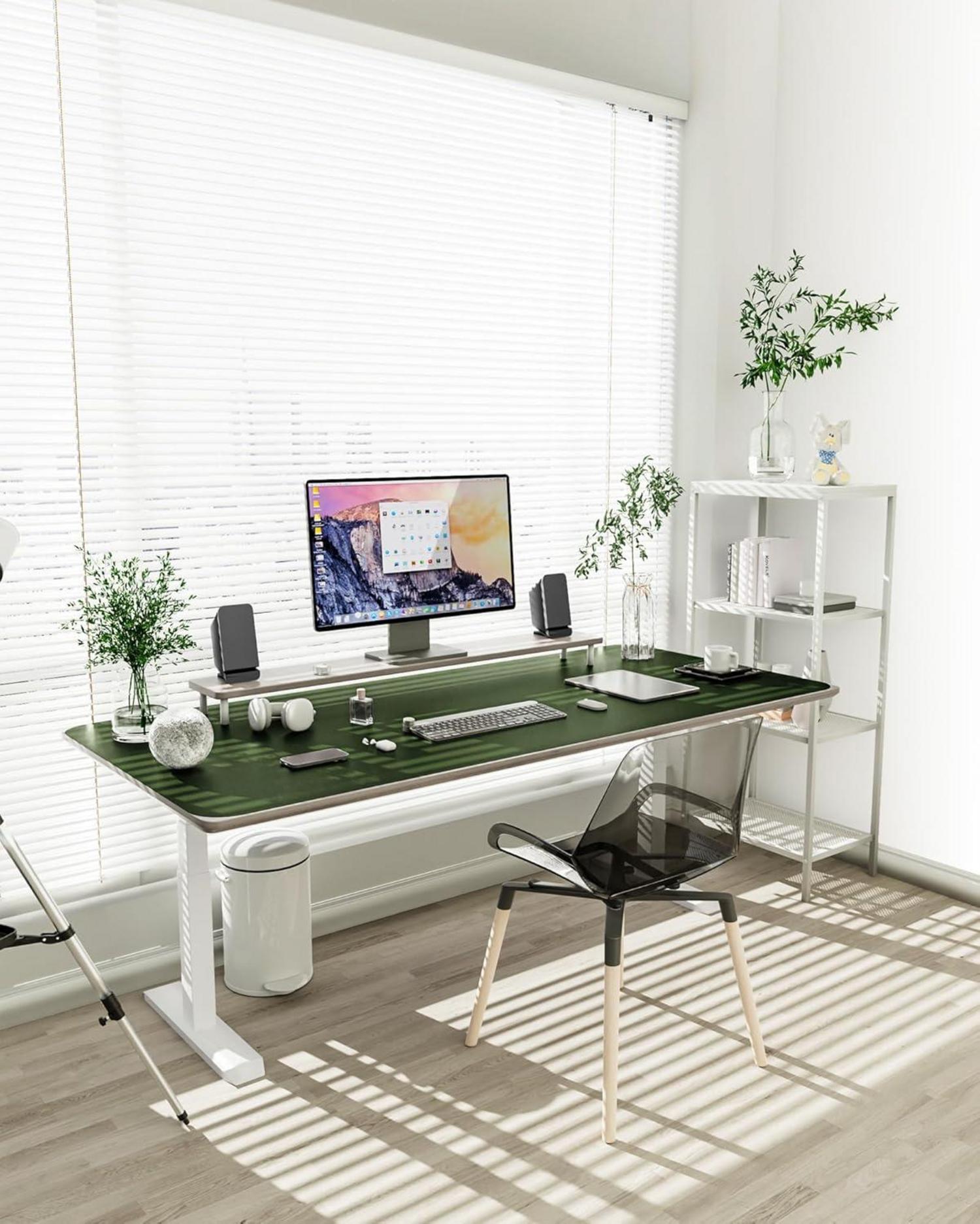 Großes Office Mousepad Schreibtischunterlage Leder Wildleder