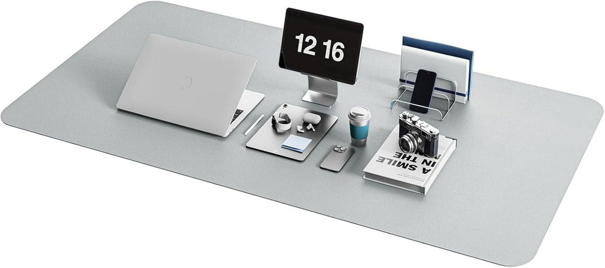 Großes Schwarz Leder Mauspad, Büro Schreibunterlage 120x60cm