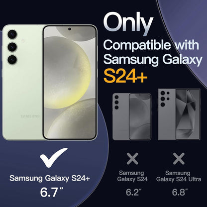 Hülle für Samsung Galaxy S24+ Plus 5G mit 2x Gehärtete Glas