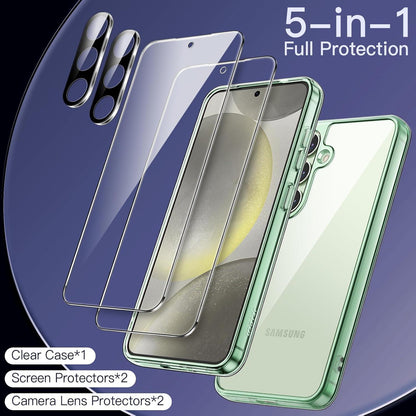 Hülle für Samsung Galaxy S24+ 5 in 1 Stoßfeste Handyhülle