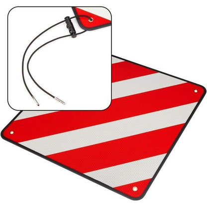 Reflektierende Warntafel Aluminium 50x50cm für Fahrradträger