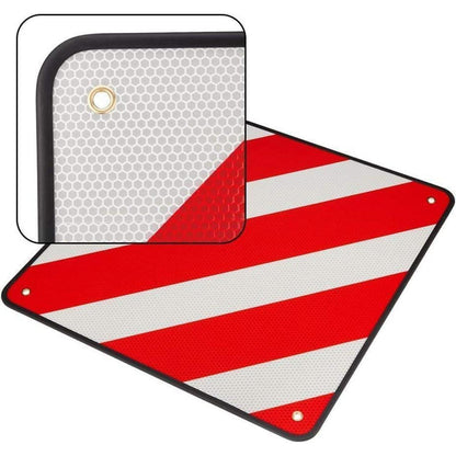 Reflektierende Warntafel Aluminium 50x50cm für Fahrradträger