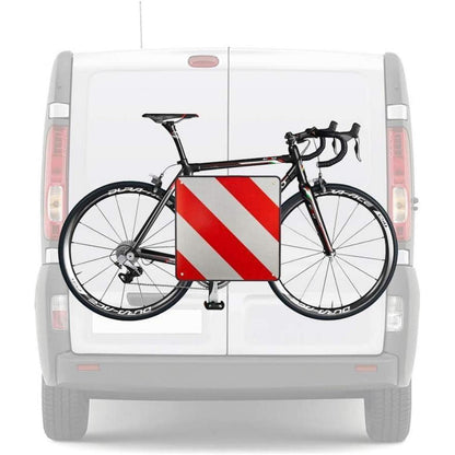Reflektierende Warntafel Aluminium 50x50cm für Fahrradträger