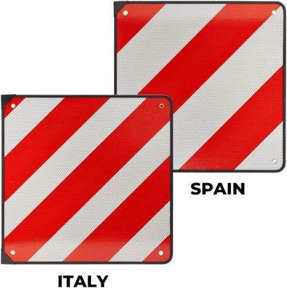 Reflektierende Warntafel Aluminium 50x50cm für Fahrradträger
