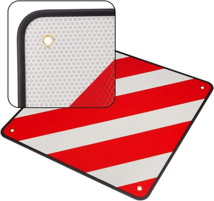 Warntafel Aluminium Spanien Italien 50x50cm mit Spanngurte für Fahrradträger