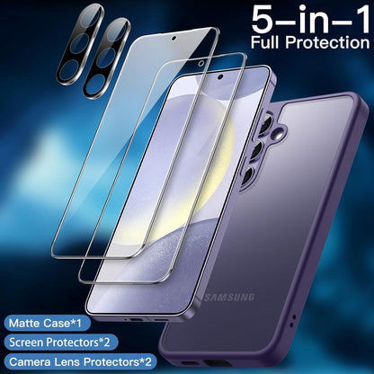JETech Samsung Galaxy S24 5G Hülle + 2 Schutzfolien