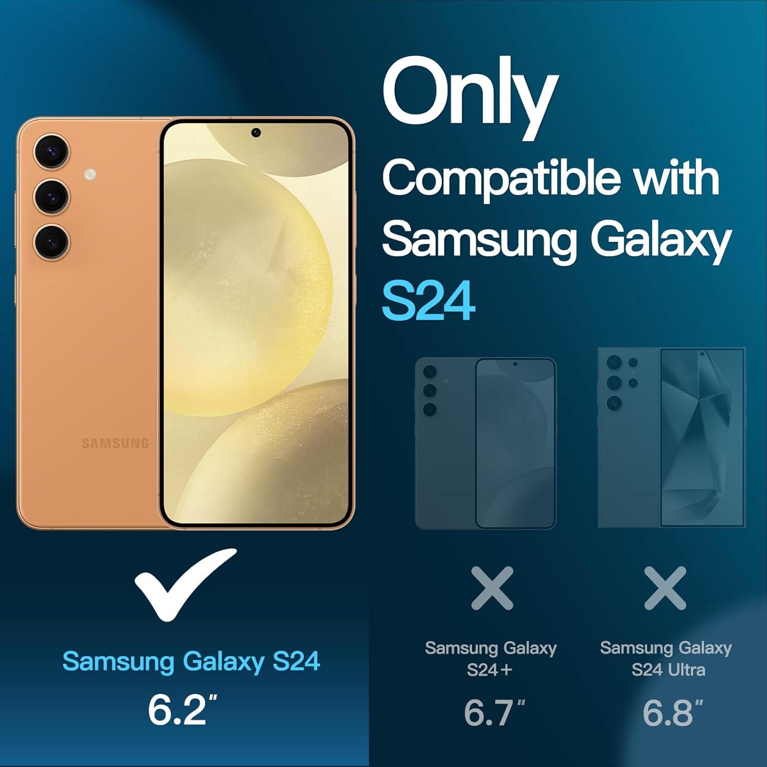 JETech Samsung Galaxy S24 5G Hülle + 2 Schutzfolien