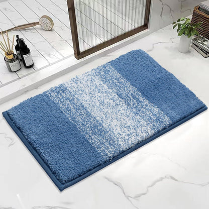 Enyhom Groß Badematte 80x120cm, rutschfeste Wasserabsorbierend Badteppich Duschteppich Blau