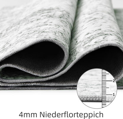 Vintage Teppich Orientalisches Design 80x150 cm Grau Grünlich