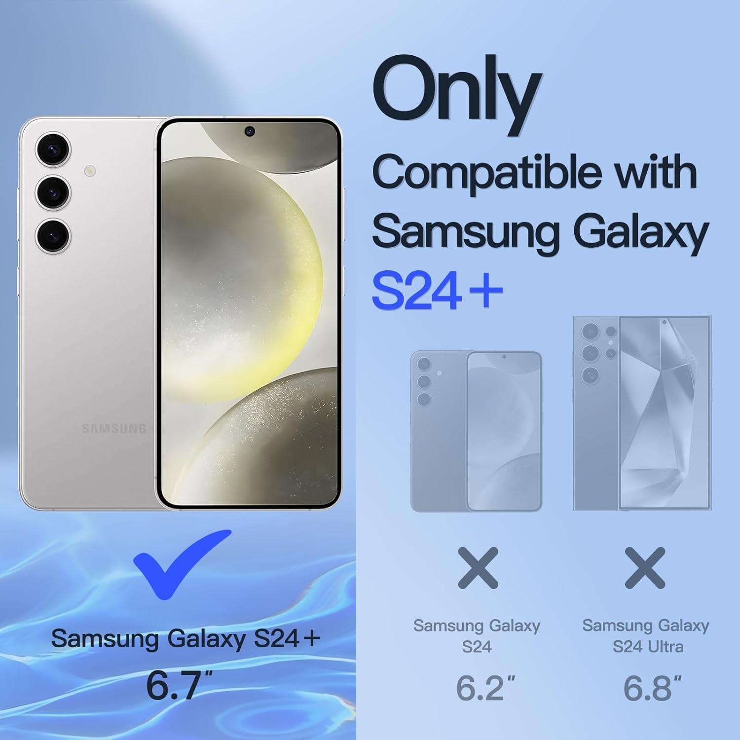 JETech Sichtschutz Galaxy S24+ Plus 5G 6,7 Zoll Gehärtetes Glas 2