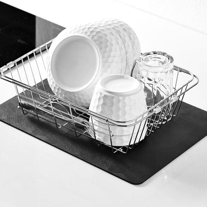 KitchenRaku Abtropfmatte 30x40cm Schwarz Saugstarke Trockenmatte