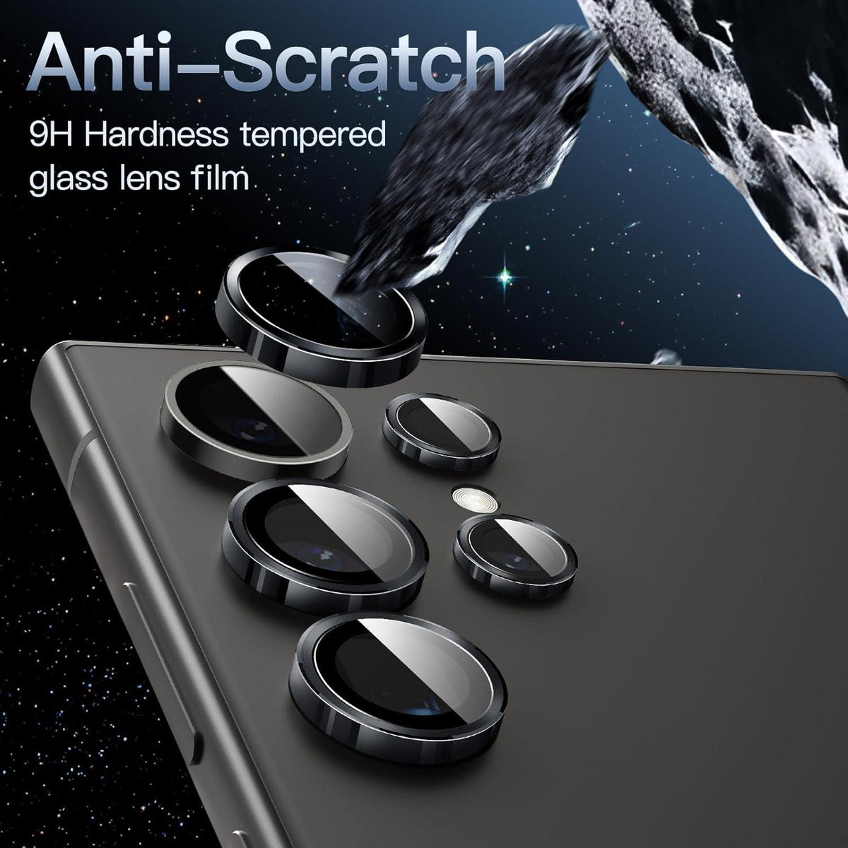 Kameraschutz Samsung Galaxy S24 Ultra 9H Glas Metallring HD Klar