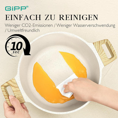 GiPP 10-teiliges Granit-Kochgeschirr Antihaft Induktion Pfannen Set